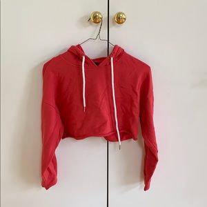 Red Cropped Sweatshirt